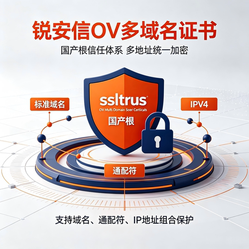 (国产根)锐安信OV多域名SSL证书标准域名通配符IPv4企业HTTPS加密