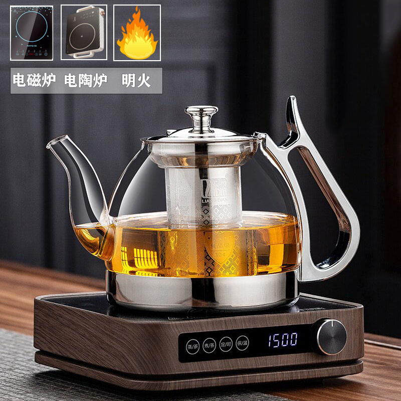 大容量玻璃煮茶壶耐高温加厚防爆图片