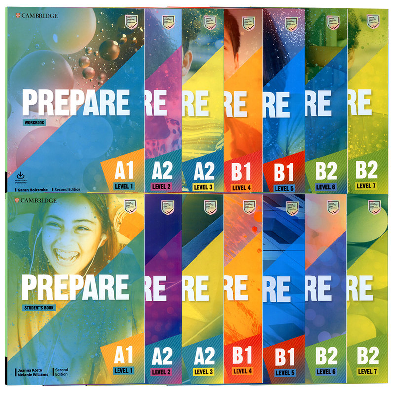 剑桥英语考试教材Prepare1 2 3 4 5 6 7 8 9级别剑桥KET PET FCE CAE英语备考用书A1 A2 B1 B2 C1剑桥国际少儿英语中学考级教材
