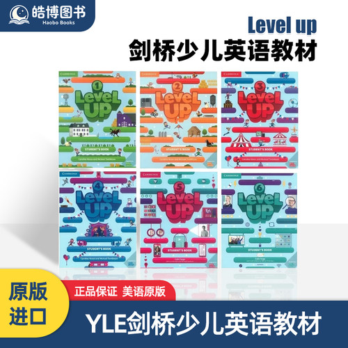 剑桥少儿英语教材Level up 1 2 3 4 5 6级powerup美版原版剑桥英语教材小学英语教材YLE剑桥少儿英语考试剑桥词汇语法英文原版教材