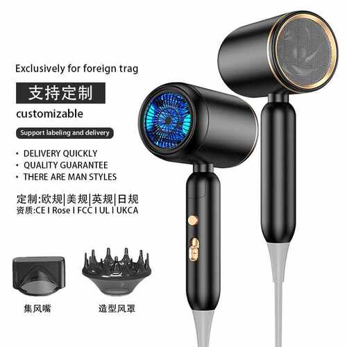 亚马逊高转速电吹风机家用便携式折叠1800W吹风机恒温大功率