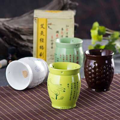 拔罐家用艾灸盒随身灸罐子多功能陶瓷仪器双层艾灸杯温灸仪魔灸罐