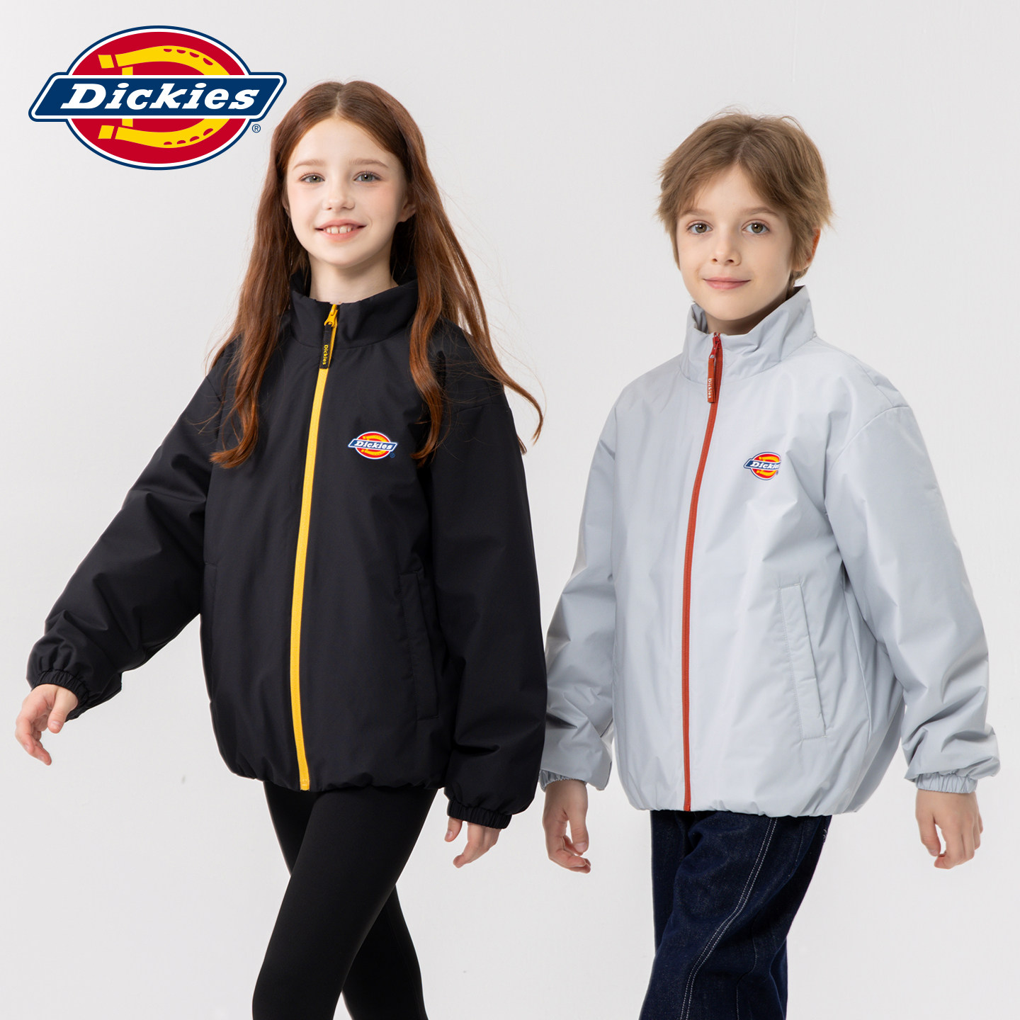Dickies 儿童户外运动羽绒服2026秋冬款中大童三防运动放泼水外套