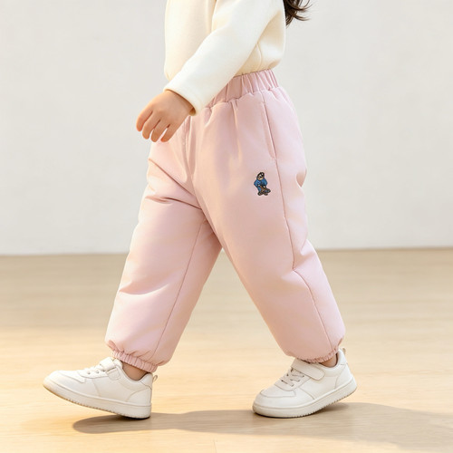 女童冬季三防加厚保暖束脚棉裤