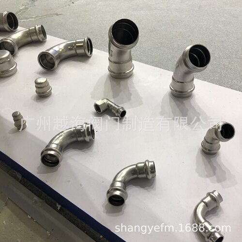 双卡压式薄壁管90°弯头不锈钢304316管件接头卫生级厂家直供