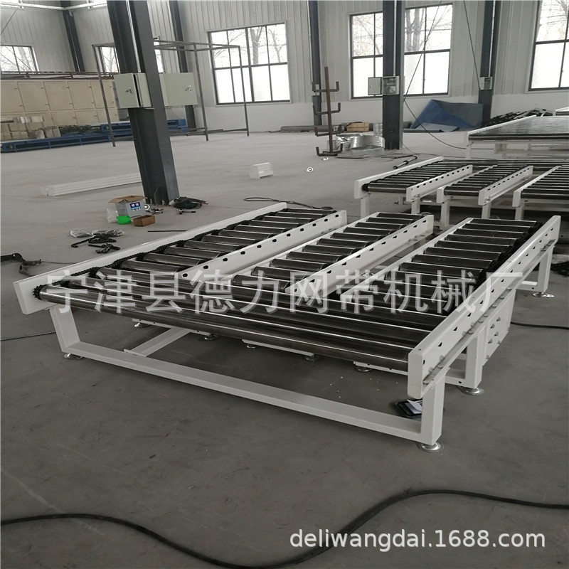 无动力滚筒输送机滚筒传送带滚轮送料架地滚线输送线卸货神器图片