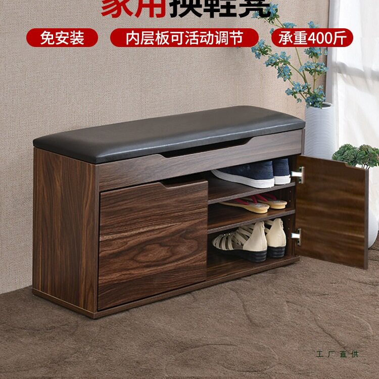门口换鞋凳可坐鞋柜一体家用穿鞋凳带门玄关鞋凳入户凳子入门坐凳图片