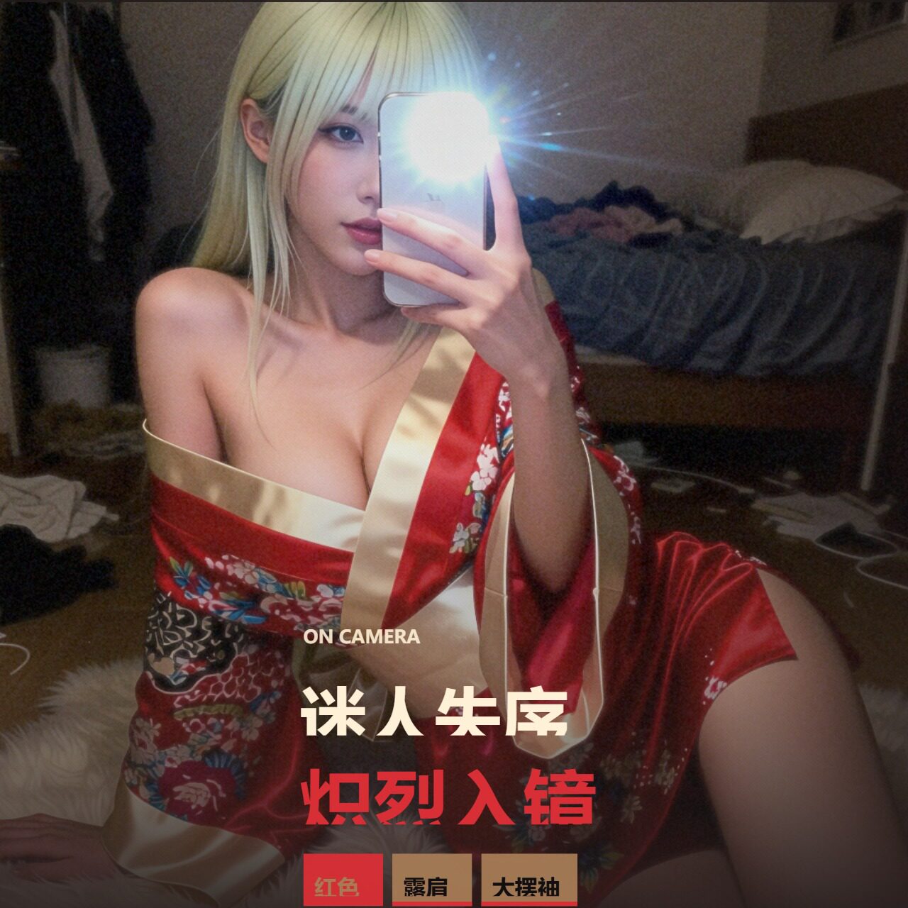 日式cos和服风花魁服女款印花