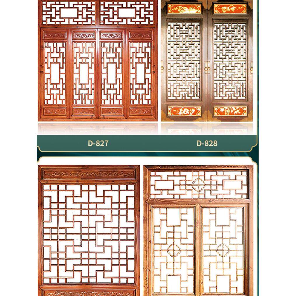东阳木雕彷古实木门窗老式实木窗户中式镂空花窗古建木窗定制