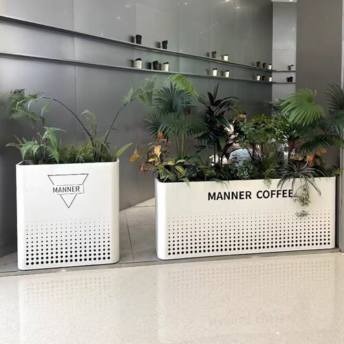 阳台不锈钢花箱异形卡台阶花池露台花坛花园别墅庭院组合花钵花槽