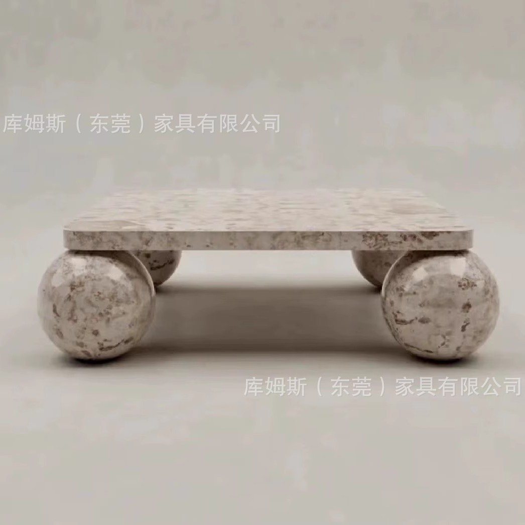 意式简约北欧大理石茶几轻奢现代方形客厅桌子天然石材家用桌子