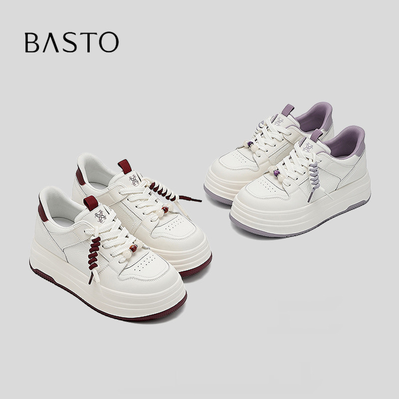 BASTO/百思图撞色休闲百搭板鞋图片