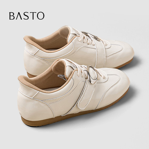 BASTO/百思图魔术贴真皮德训鞋