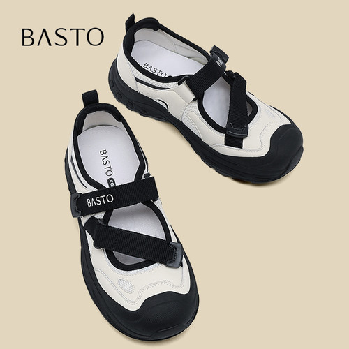 BASTO/百思图镂空百搭厚底溯溪鞋