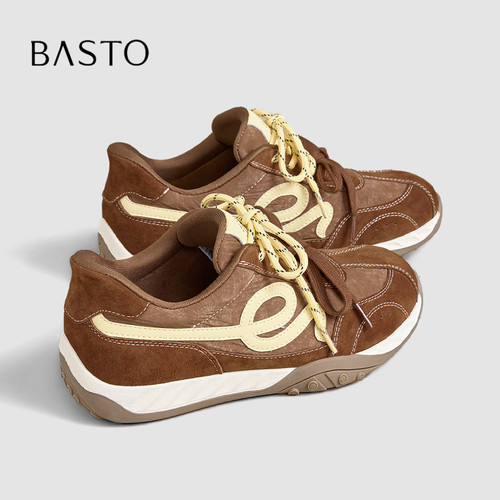 BASTO/百思图低帮百搭德训休闲鞋