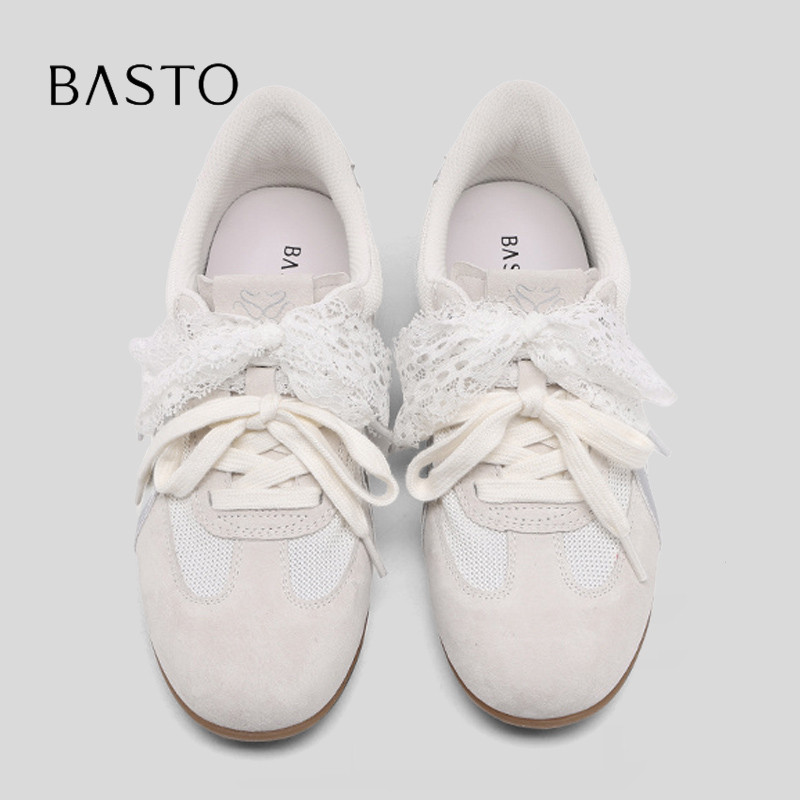 BASTO/百思图蕾丝芭蕾风德训鞋图片
