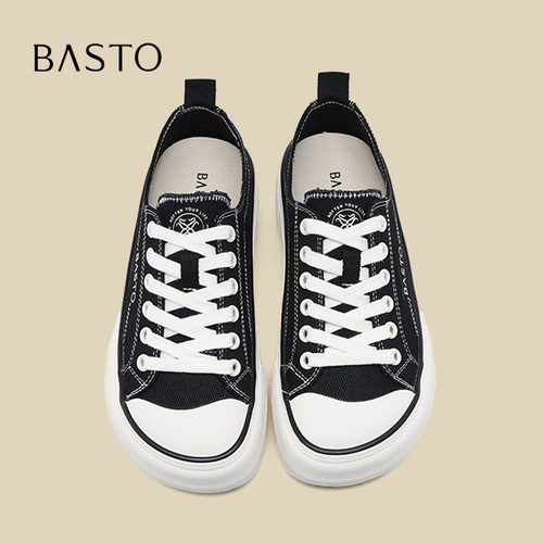 BASTO/百思图透气软底运动帆布鞋