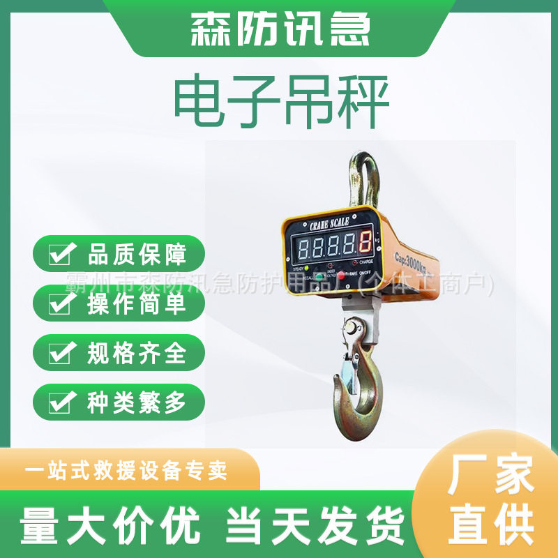 不锈钢吊钩秤 电子吊秤 仓库码头用直视吊钩磅秤电池超长使用时间图片