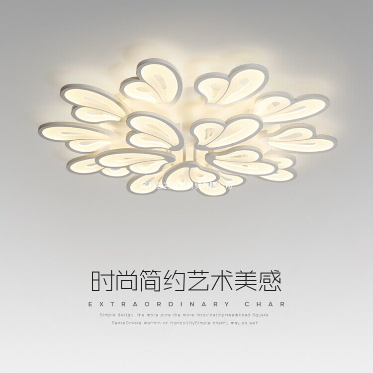 客厅灯新款花瓣型大厅灯现代简约蝴蝶花创意灯具吸顶灯客厅主灯图片