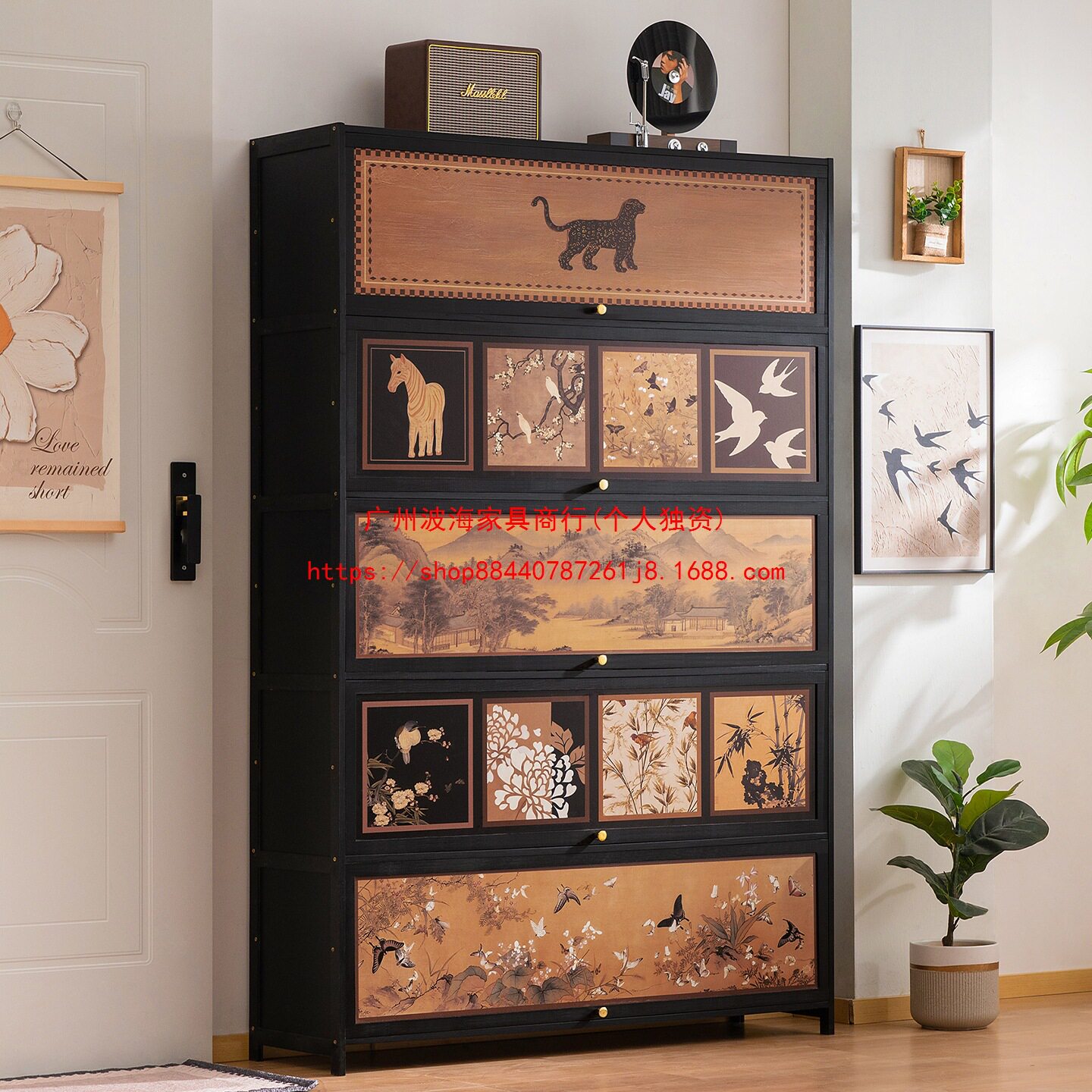 门口鞋柜高款立式入户柜一体门外走廊用极窄家用鞋架子多层带门图片