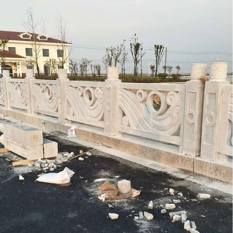 石栏杆河道建筑石雕围栏花岗岩石雕栏杆图片