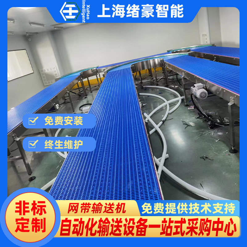 上海链板输送机厂家 定做自动化流水线传送带小型环形 柔性链板输图片