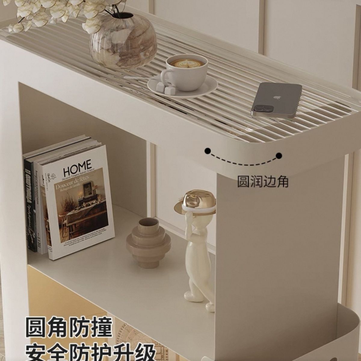 超窄床头柜置物架家用卧室小型收纳柜可移动边几沙发侧边柜床边桌图片