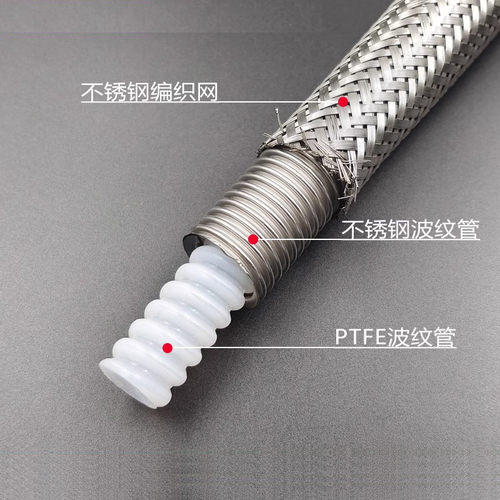 天津产304不锈钢波纹管4 6 分1寸2寸DN50金属软管补偿器四氟管