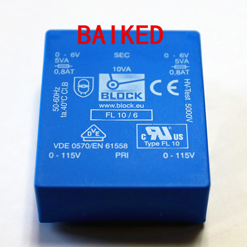 德国Block PCB变压器 FL10/6 输入230V 6V交流电压 输出5VA 10VA