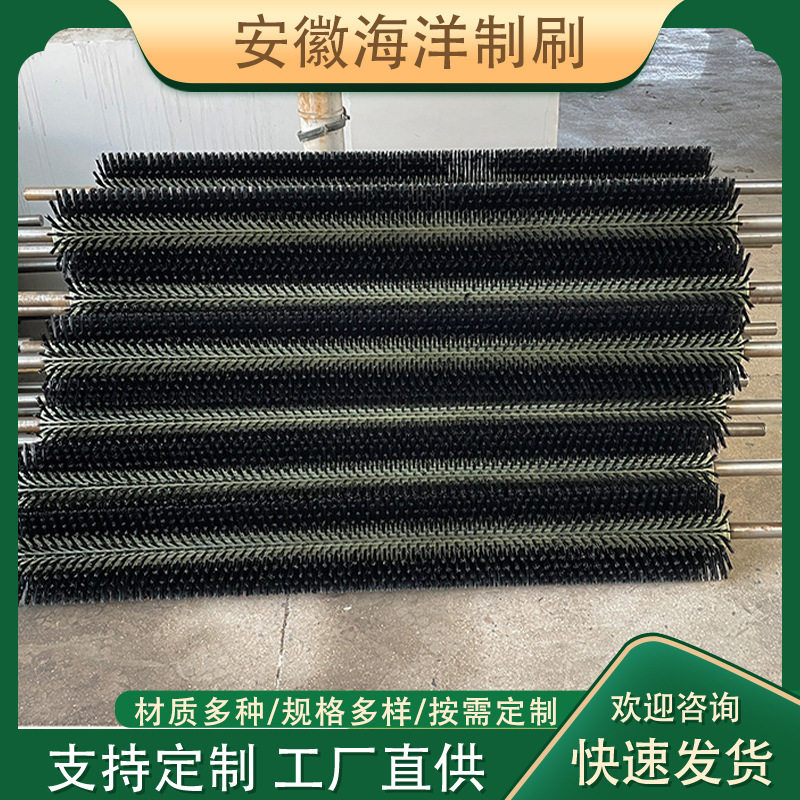 厂家直销毛刷辊滚筒刷圆形除尘刷辊清洗机毛刷辊机械配牛毛刷图片