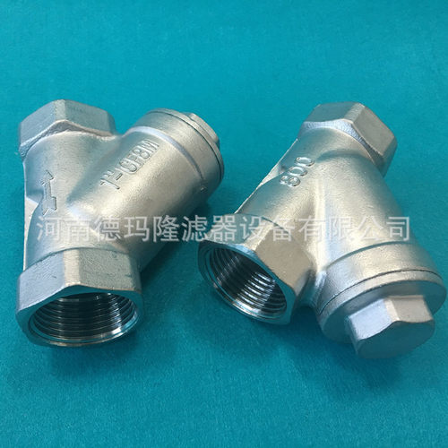 DN15 G1/2内丝 304 316不锈钢Y型过滤器 Y型过滤器DN15