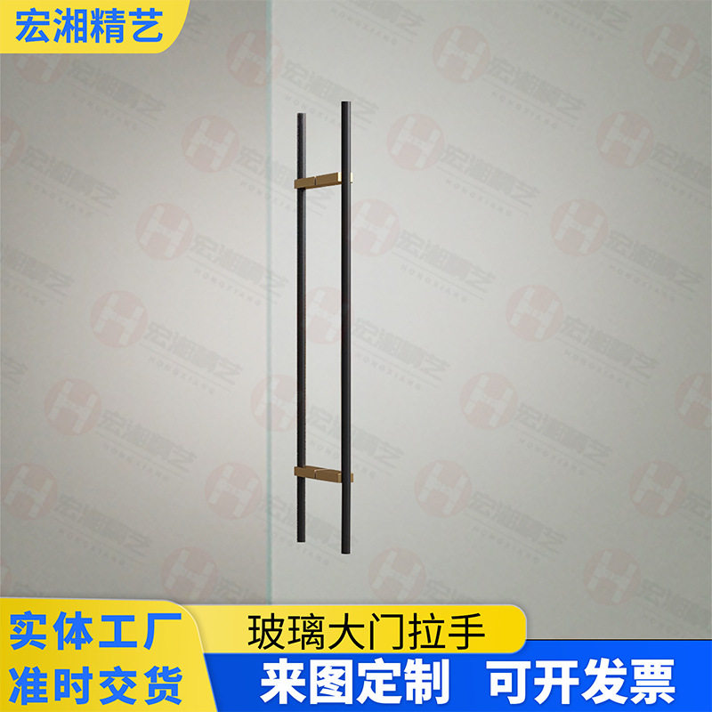 不锈钢玻璃大门金属拉手定制酒店公司商场商铺KTV会所木门长把手图片