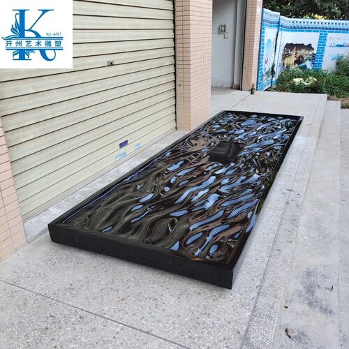 抽象水波雕塑创意软装饰品酒店大堂装置艺术品样板房大型落地装置