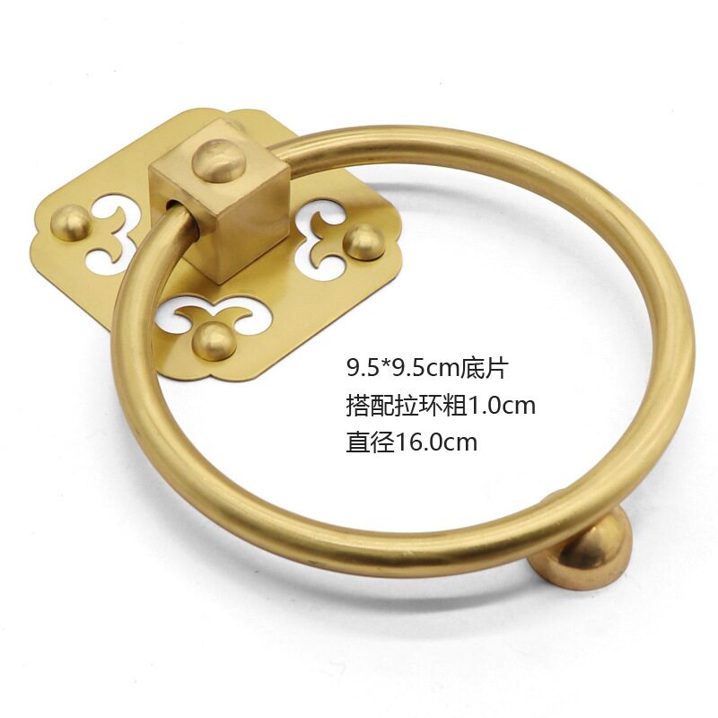中式仿古门环兽头圆拉环大门拉手纯铜老式复古门把手配件图片