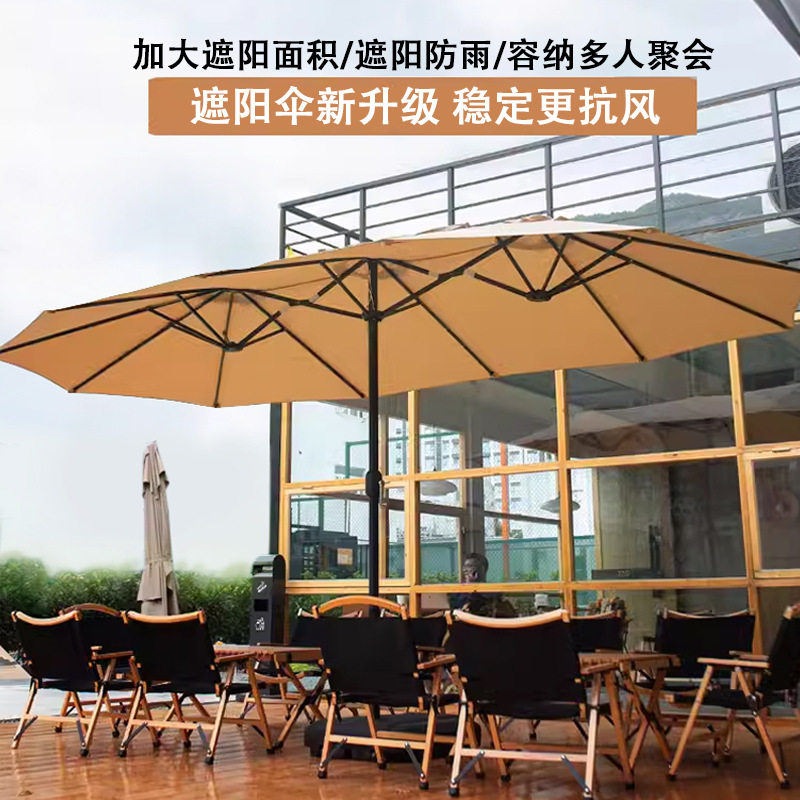 户外遮阳伞别墅露台室外庭院中柱伞咖啡厅摆摊商用大太阳伞图片