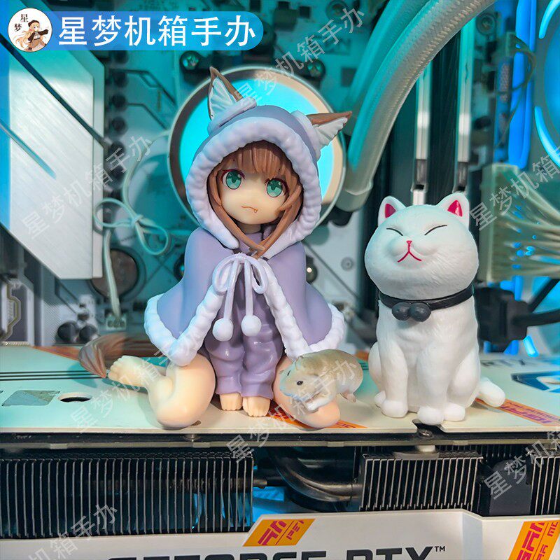 新款黄豆粉猫娘动漫手办图片