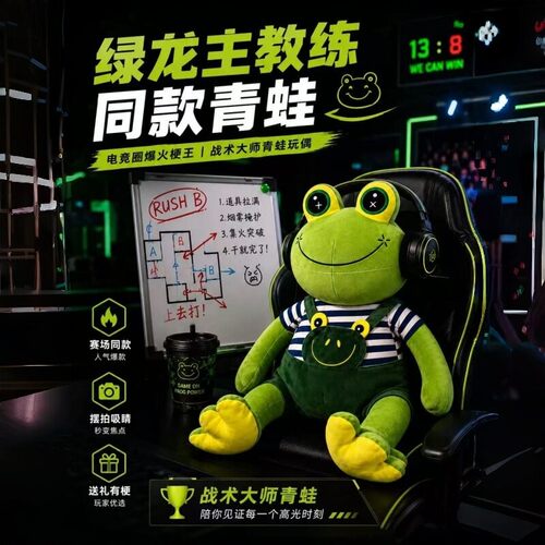 正版大眼绿龙教练青蛙玩