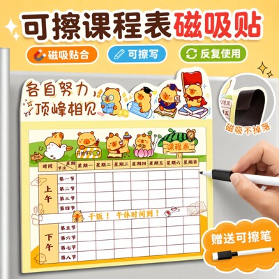 课程表磁吸磁性贴小学生