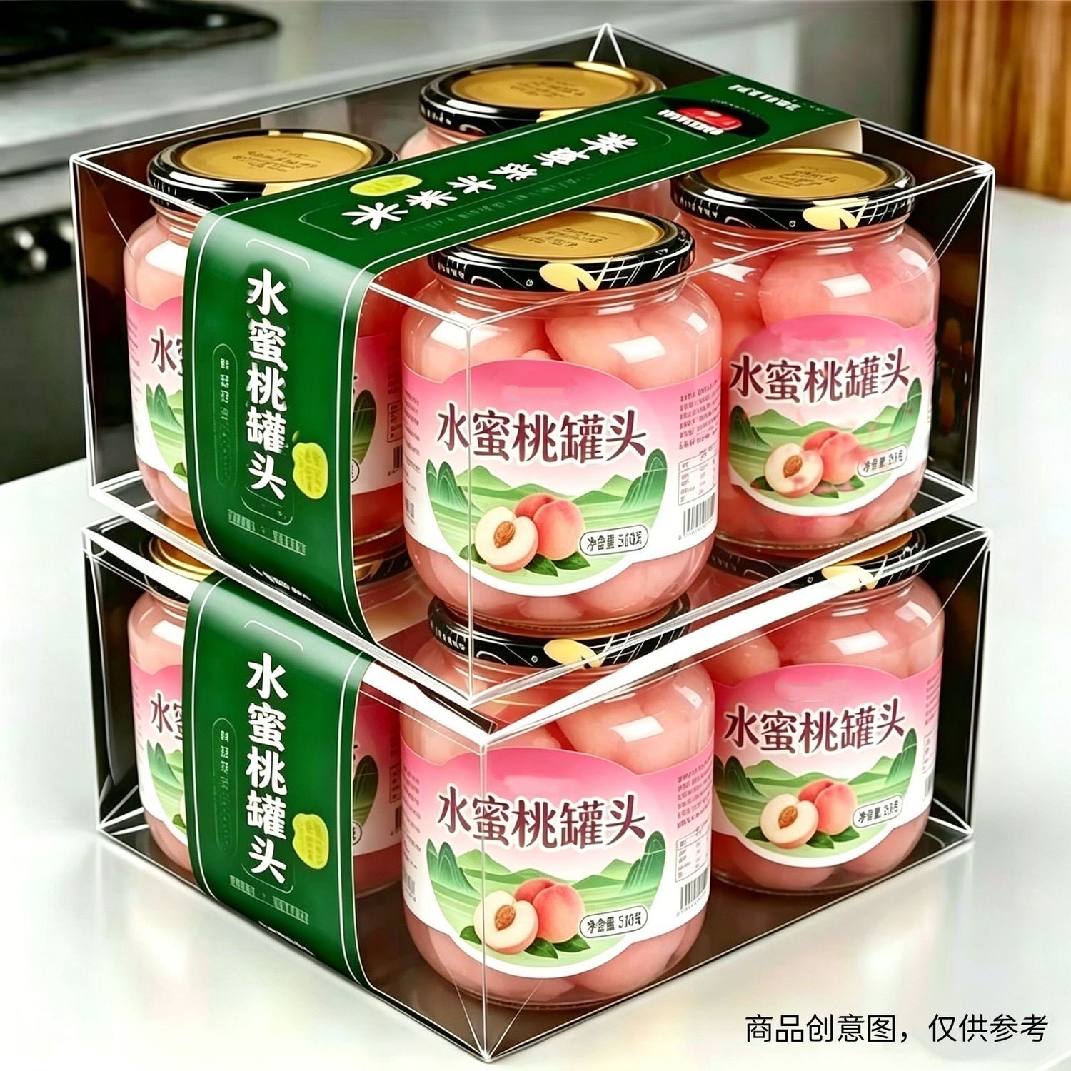 整箱到手4大罐】正宗水蜜桃罐头玻璃瓶510g新鲜水果白桃老少皆宜
