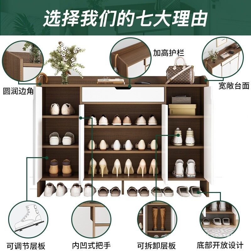 入户门鞋柜家用门口楼道外2022新款小户型简易防尘有门鞋架垒德株图片