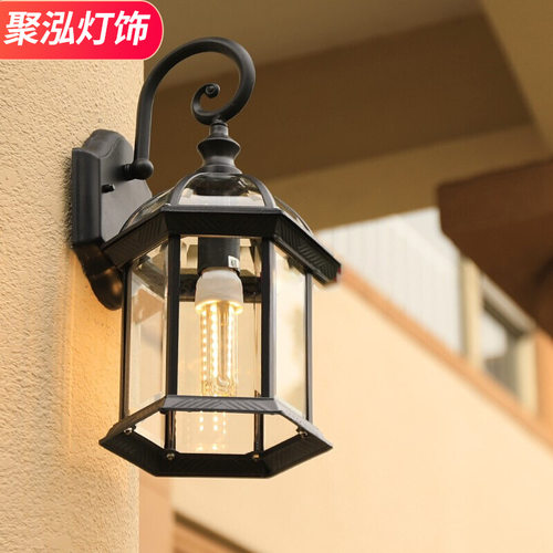 新中式户外花园别墅壁灯防雨防锈加厚透亮外墙灯过道走廊新款壁灯