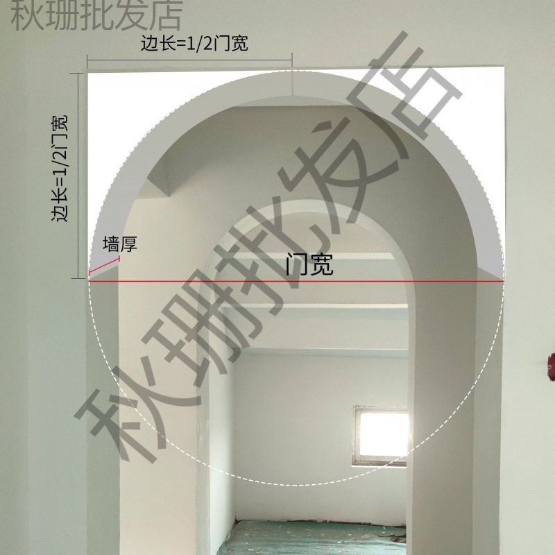 造型高密度拱角替代石膏道圆弧形泡沫拱门垭口门套半梁托门过图片