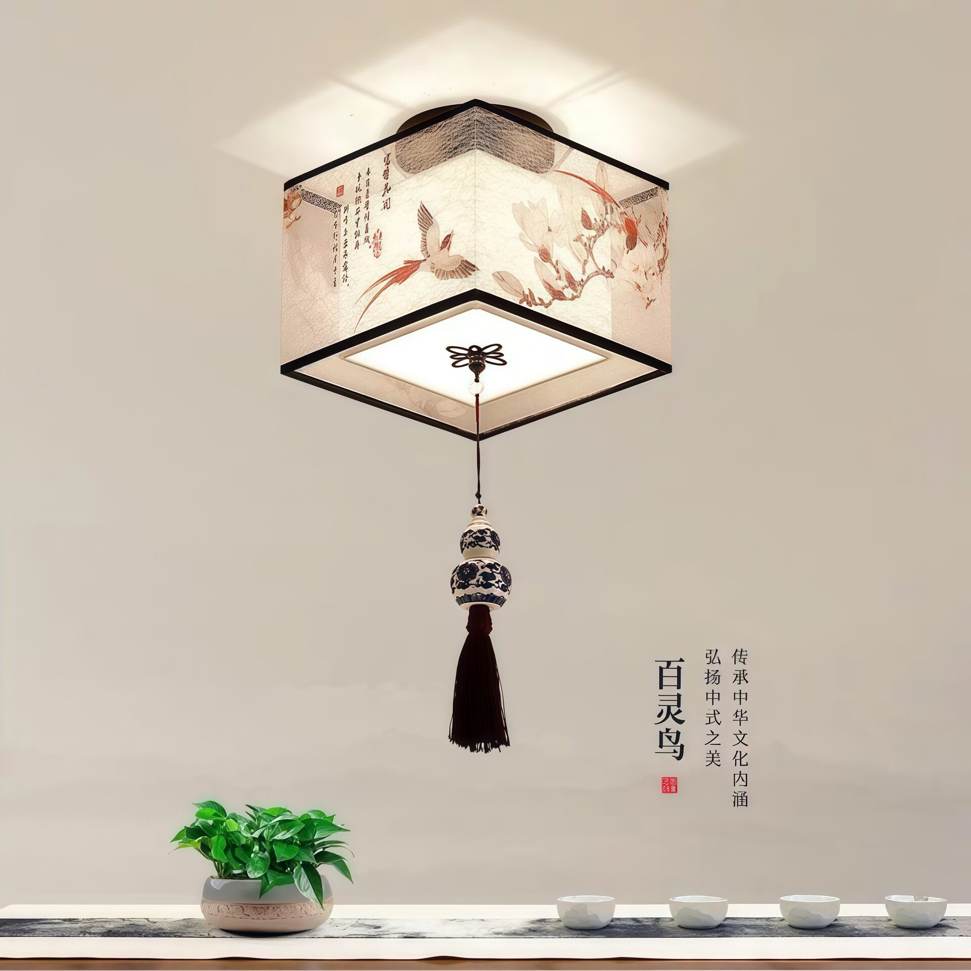 新中式走道灯玄关阳台吸顶灯LED现代简约卧室走廊门厅中式小吊灯图片