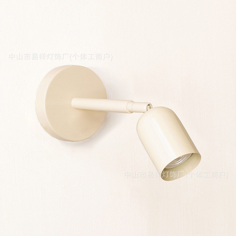 壁灯卧室床头灯GU10射灯灯泡创意简约时尚彩色旋转新款阅读墙壁灯图片