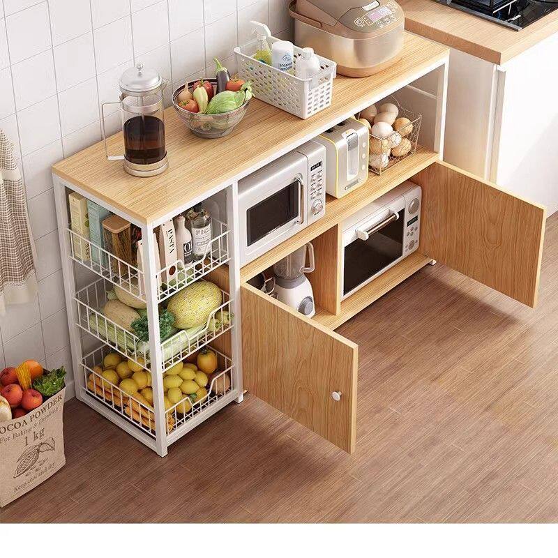 厨房架子置物架多功能橱柜收纳柜落地多层家用碗柜餐边柜微波炉储图片