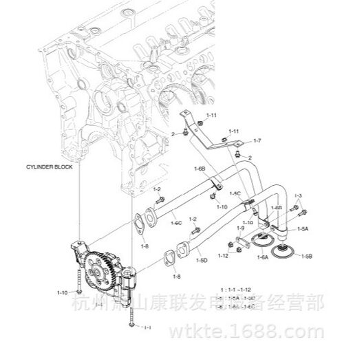 89CM816六角法兰螺栓 DP222CC 斗山