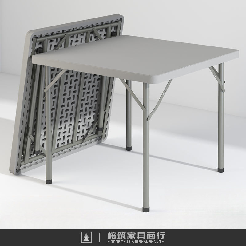 折叠桌子正方形吃饭桌子出租屋房简约麻将桌家用可手搓餐桌两用图片