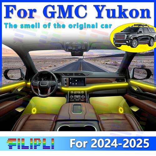 汽车LED室内氛围灯装饰灯RGB64色适用于2024-2025的GMC Yukon