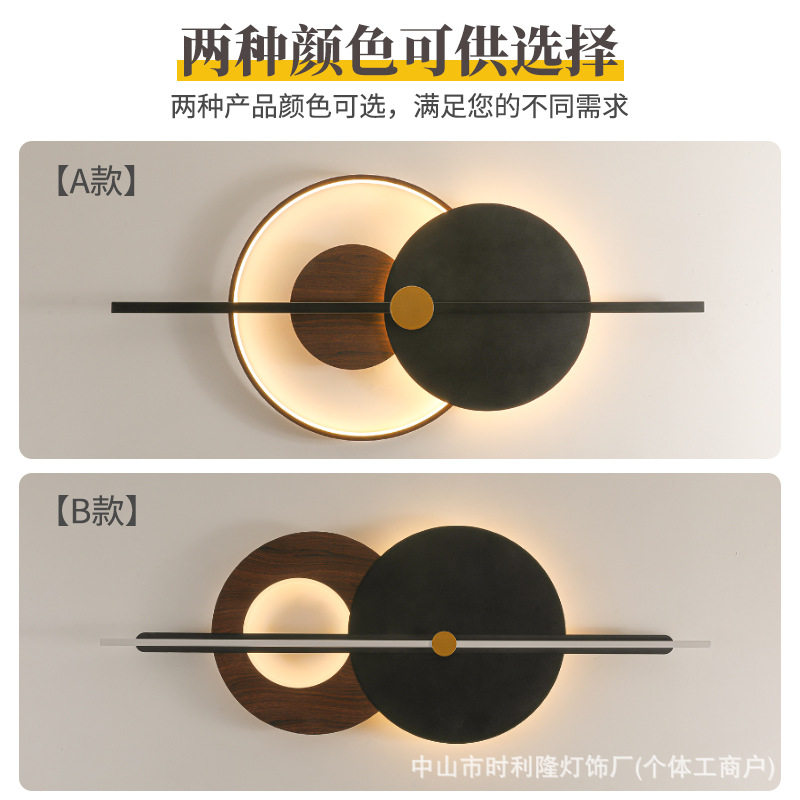 轻奢现代玄关壁饰圆形壁灯卧室艺术铁艺客厅墙面装饰壁挂挂饰创意图片