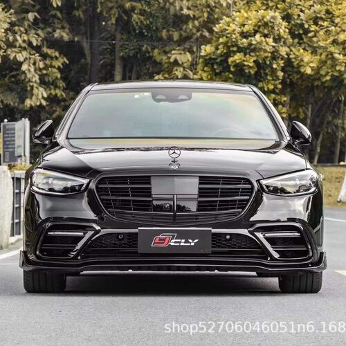 适用奔驰21-25款S级W223 S400改装S450前杠中网侧裙后杠后唇尾喉